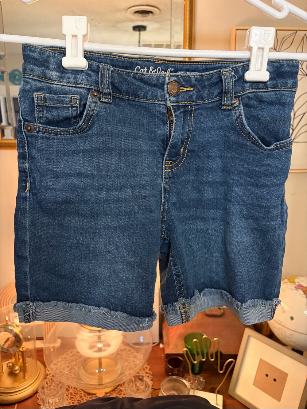Jac + Jack Women's Dark Blue Denim Bermuda Shorts